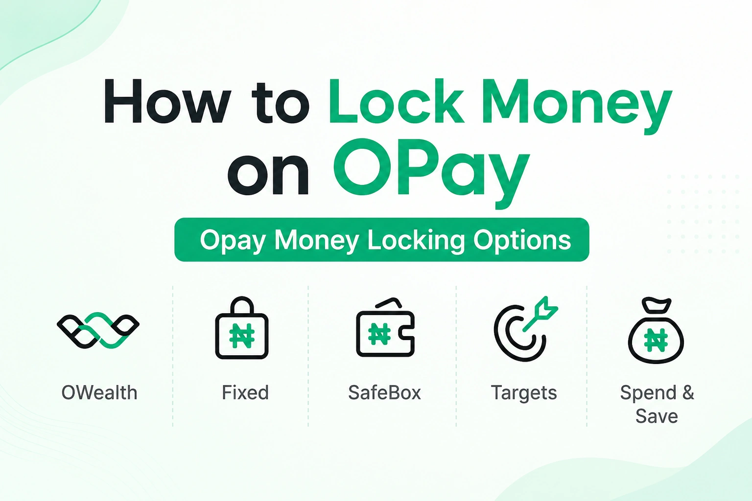 How to Lock Money on OPay: Opay Money Locking Options